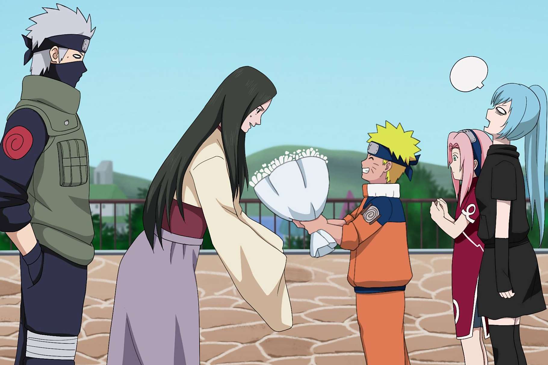 博人传番外:卡卡西"强吻"花铃,佐助小樱送"助攻"